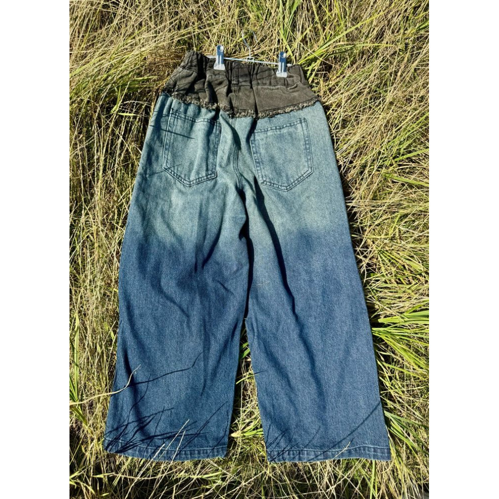 Стильні джинси для дівчинки чорний верх колір синій 10909