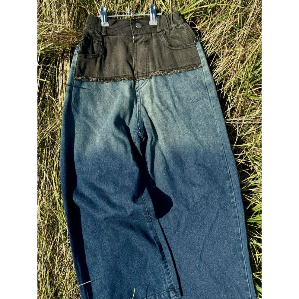 Стильні джинси для дівчинки чорний верх колір синій 10909