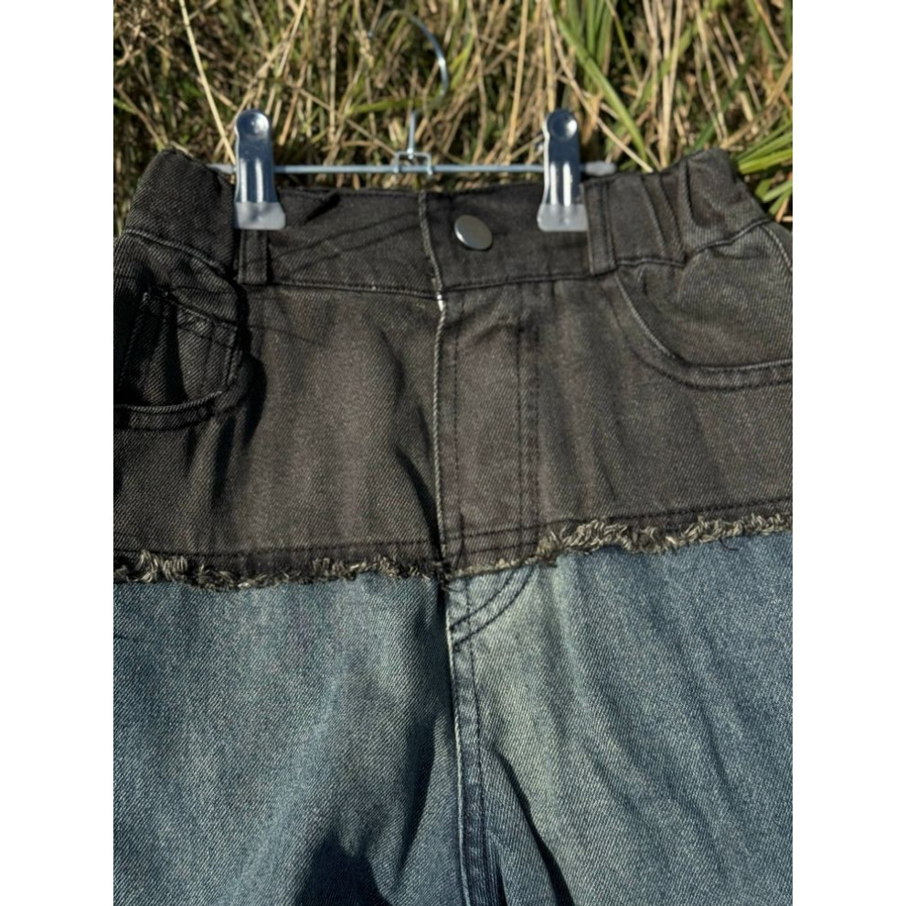 Стильні джинси для дівчинки чорний верх колір синій 10909