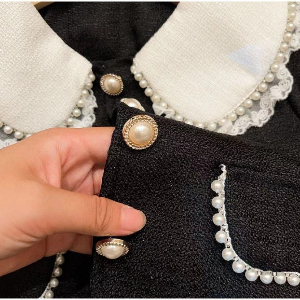 Елегантний костюм для дівчинки піджак і спідничка колір чорний 10913 Елегантний костюм для дівчинки піджак і спідничка колір чорний 10913