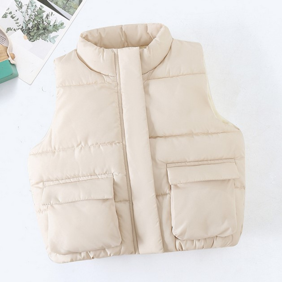 Жилетка демісезонна колір світлий бежевий 10923