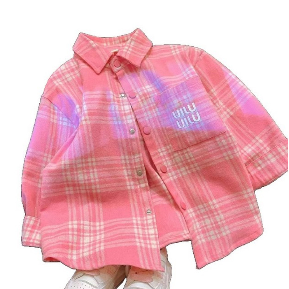 Стильна сорочка для дівчинки колір рожевий 10928