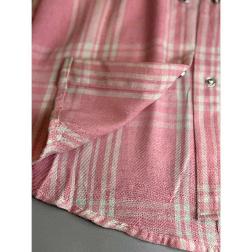 Стильна сорочка для дівчинки колір рожевий 10928