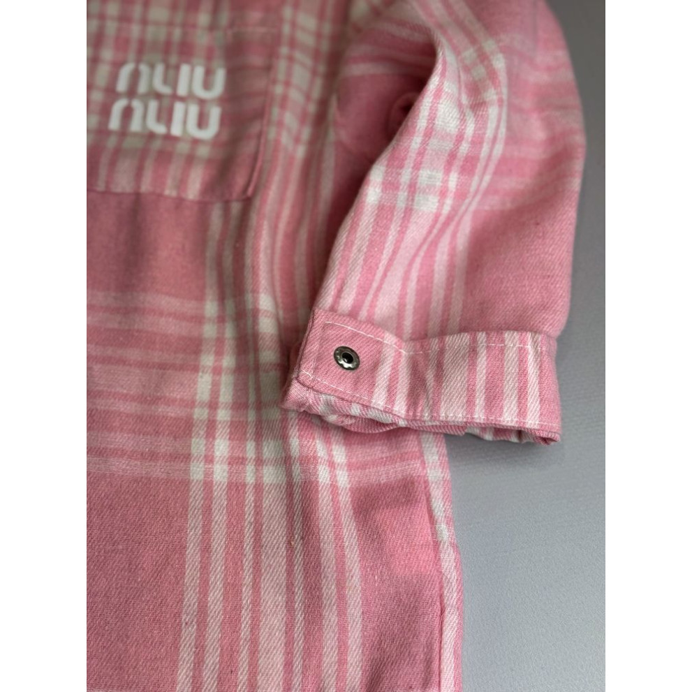 Стильна сорочка для дівчинки колір рожевий 10928