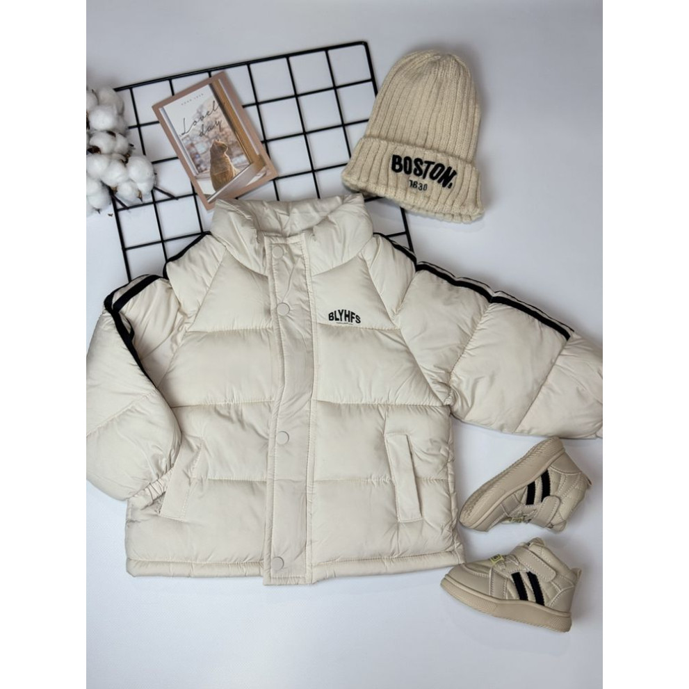 Демісезонна курточка BLYHFS колір світлий бежевий 10929