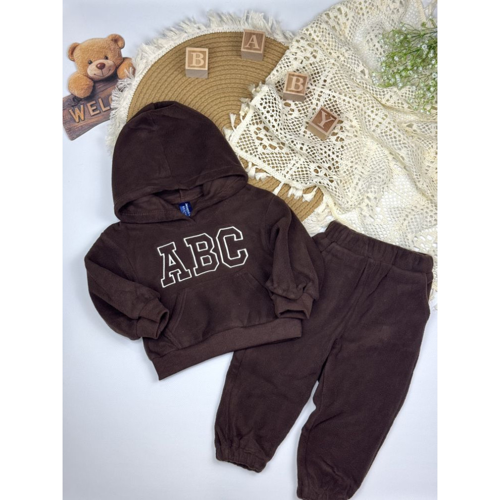 Костюм теплий флісовий Abc коричневий 10931