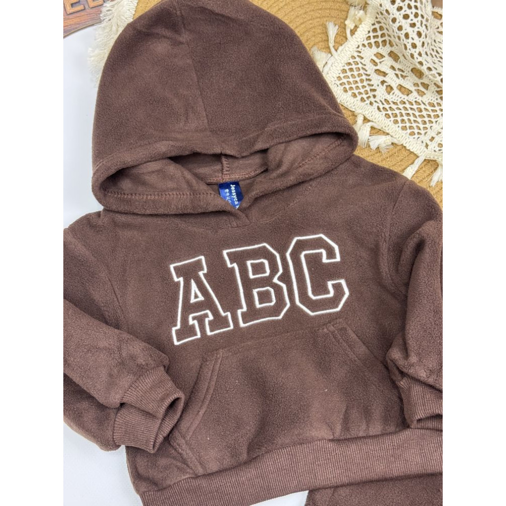 Костюм теплий флісовий Abc коричневий 10931