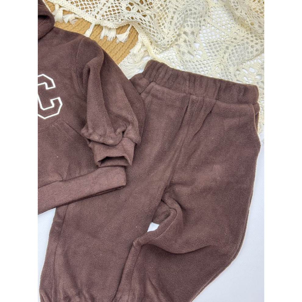 Костюм теплий флісовий Abc коричневий 10931