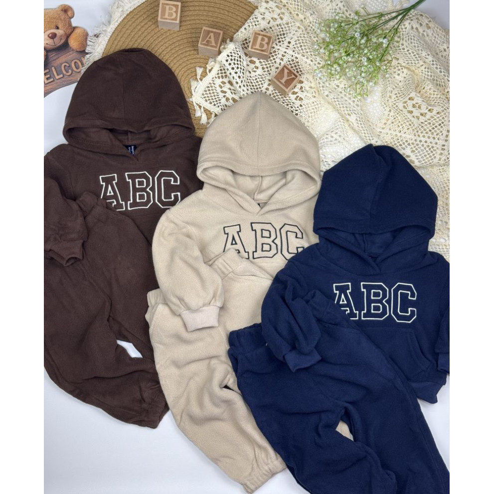 Костюм теплий флісовий Abc коричневий 10931