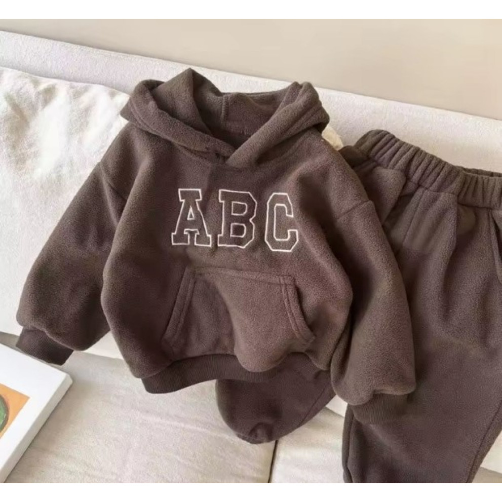 Костюм теплий флісовий Abc коричневий 10931