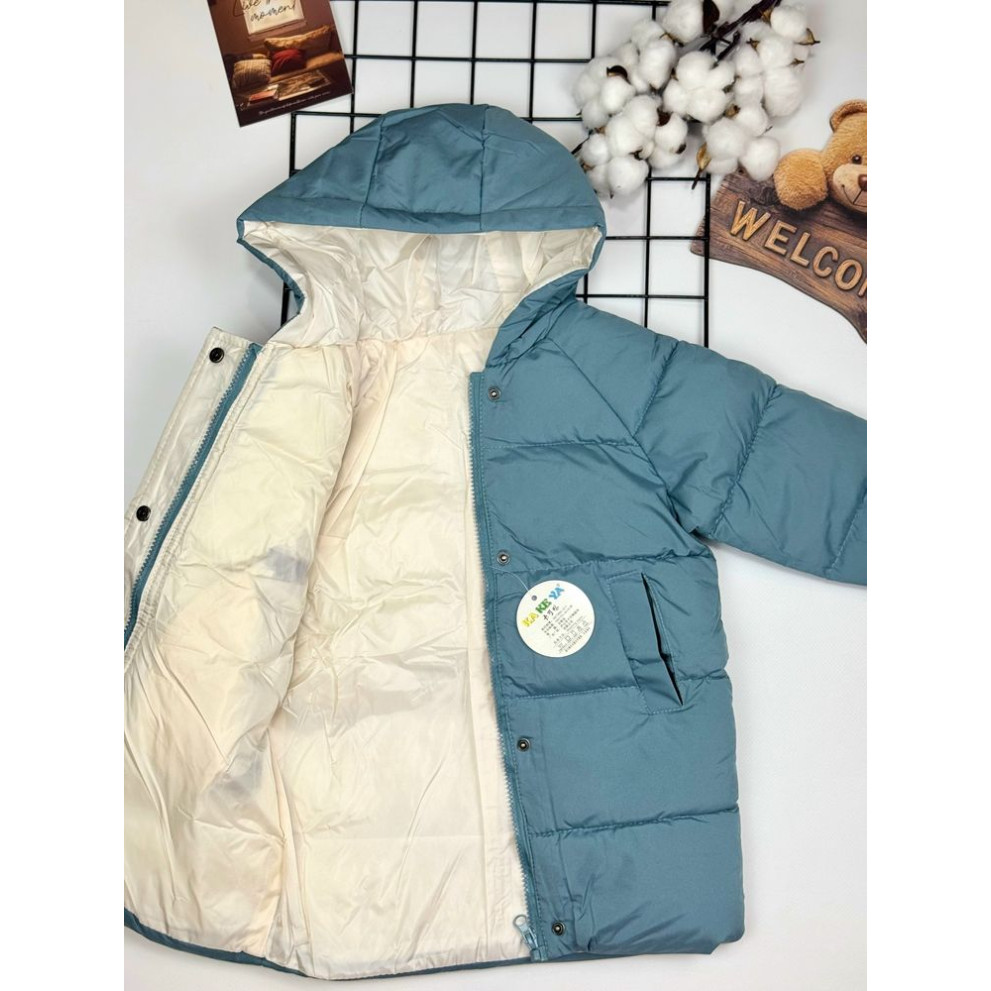 Пальто демісезонне синє 1557