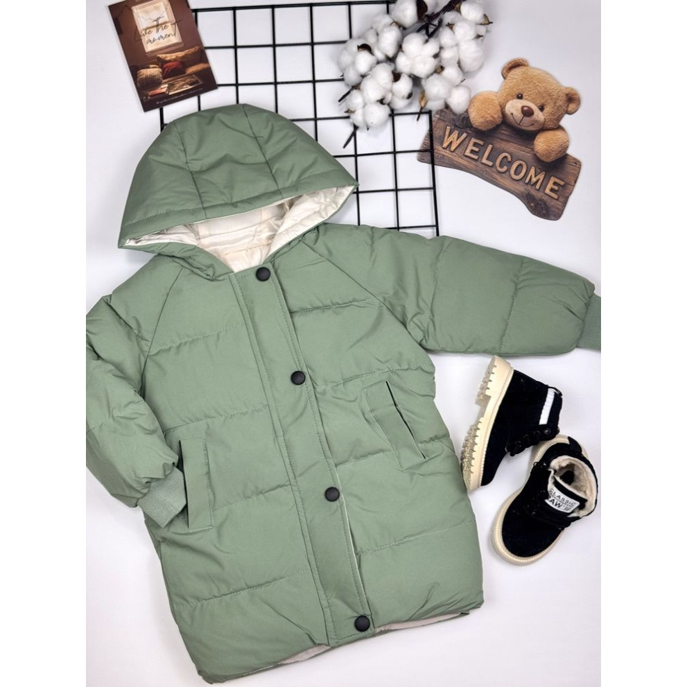 Пальто демісезонне зелене 1560
