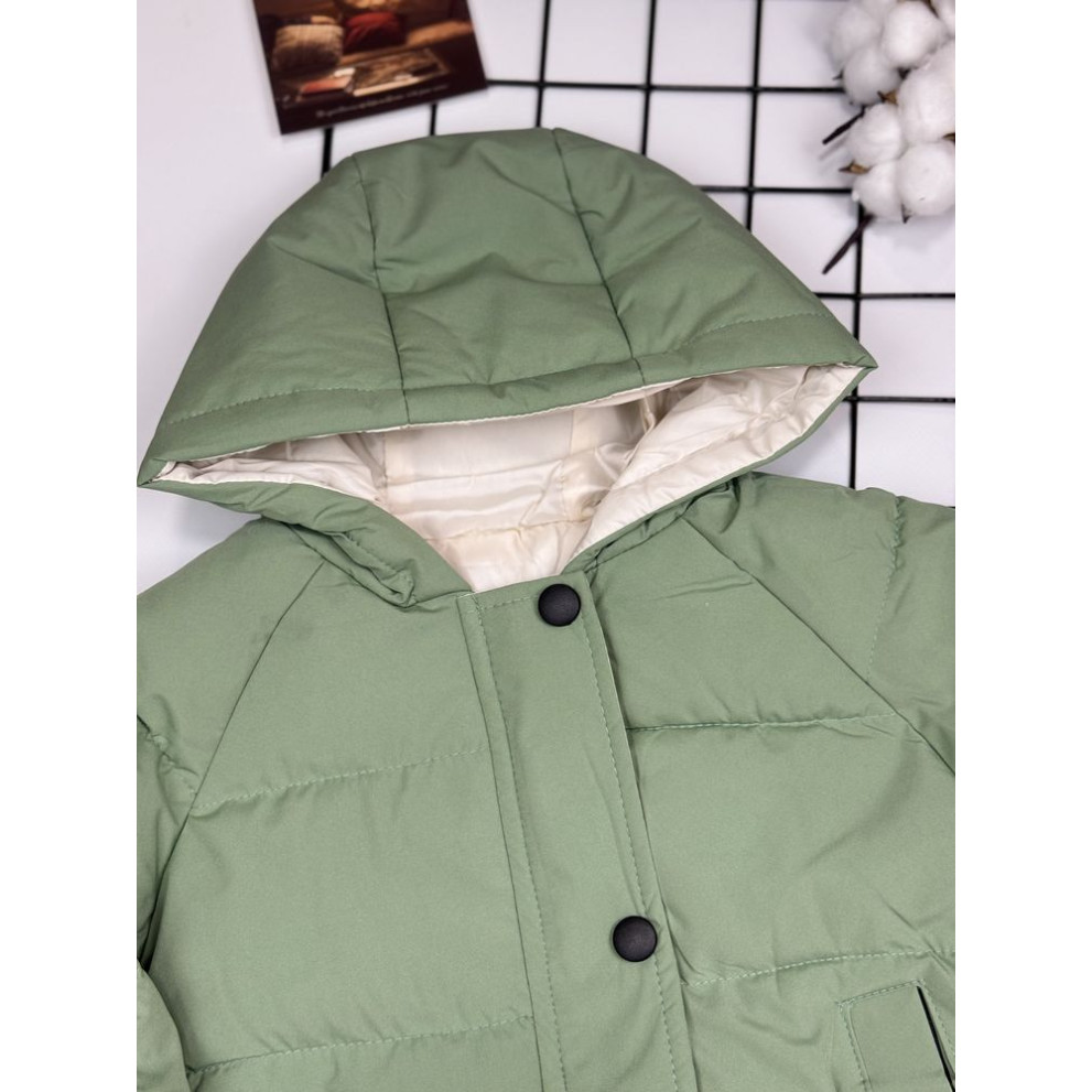 Пальто демісезонне зелене 1560