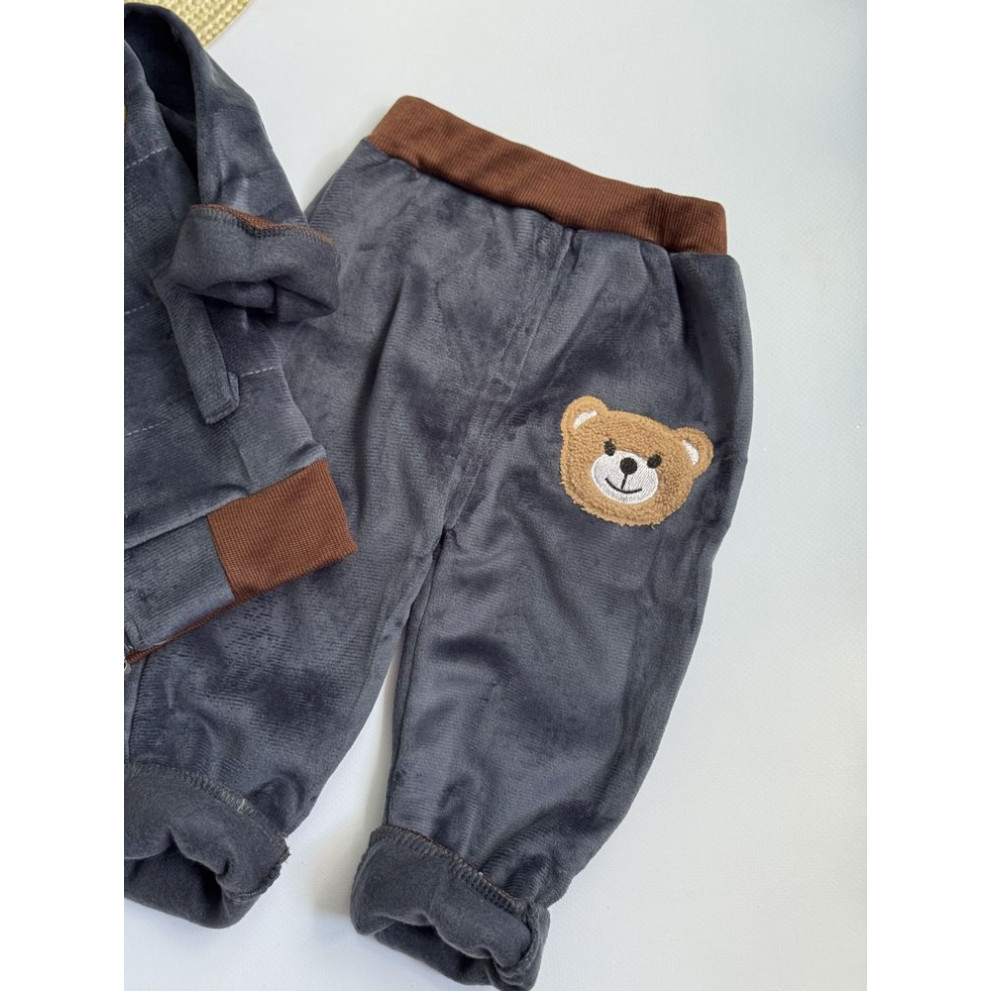 Костюм трійка Bear сірий 1573