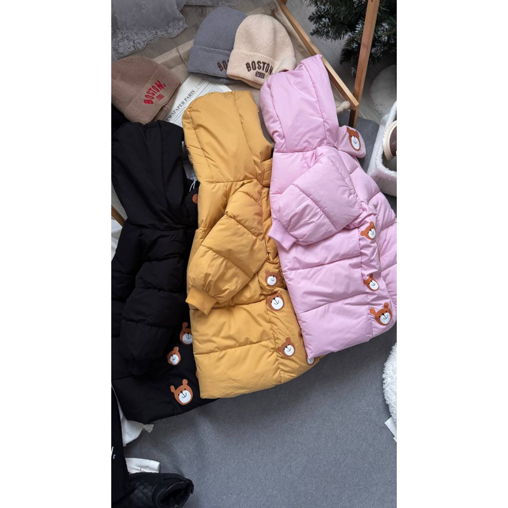 Пальто зимове дитяче Bear чорний 10639