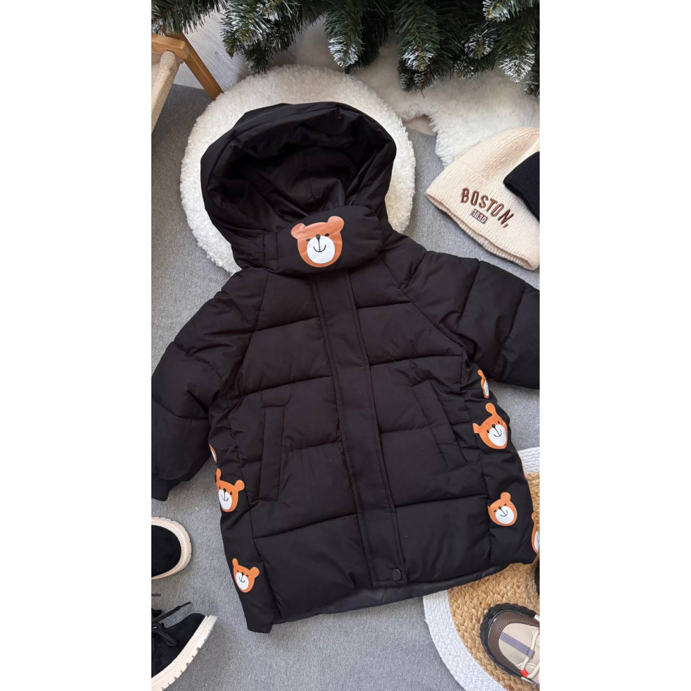 Пальто зимове дитяче Bear чорний 10639