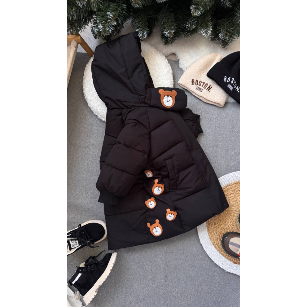 Пальто зимове дитяче Bear чорний 10639