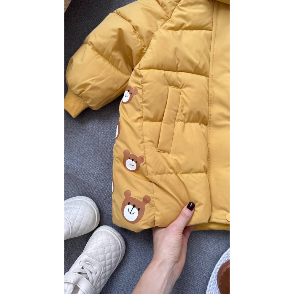 Пальто зимове дитяче Bear жовте 10640
