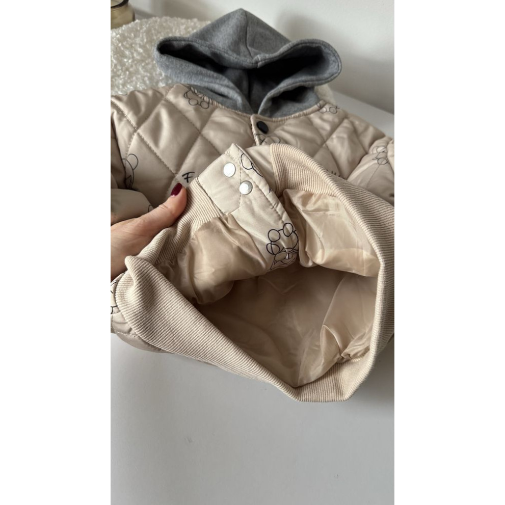 Бомбер для хлопчика Fuuce колір бежевий 10740