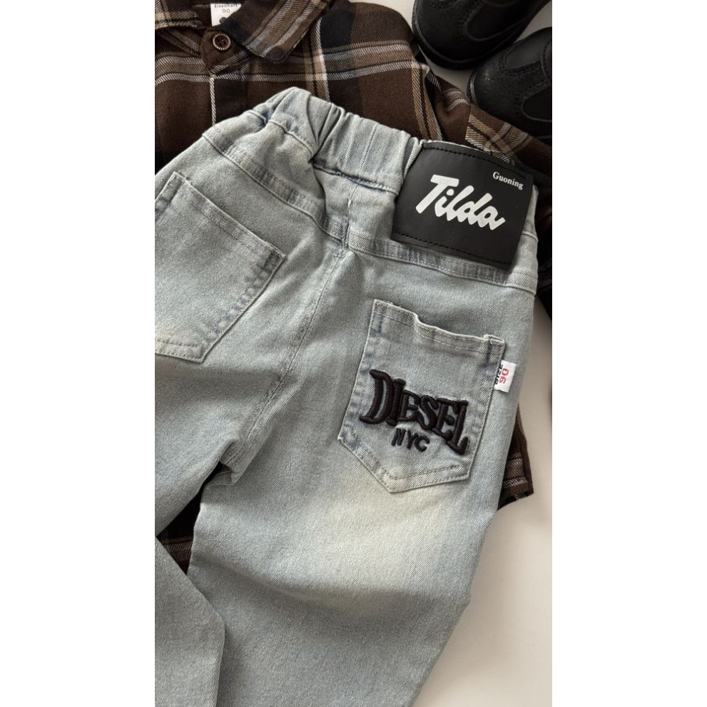 Джинси для хлопчика Tilda колір блакитний 10760