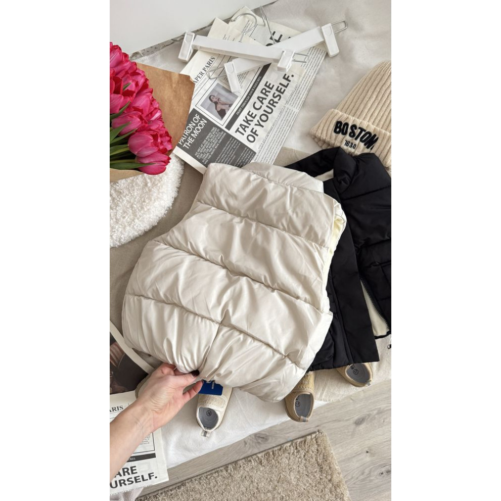 Жилетка демісезонна колір світлий бежевий 10923