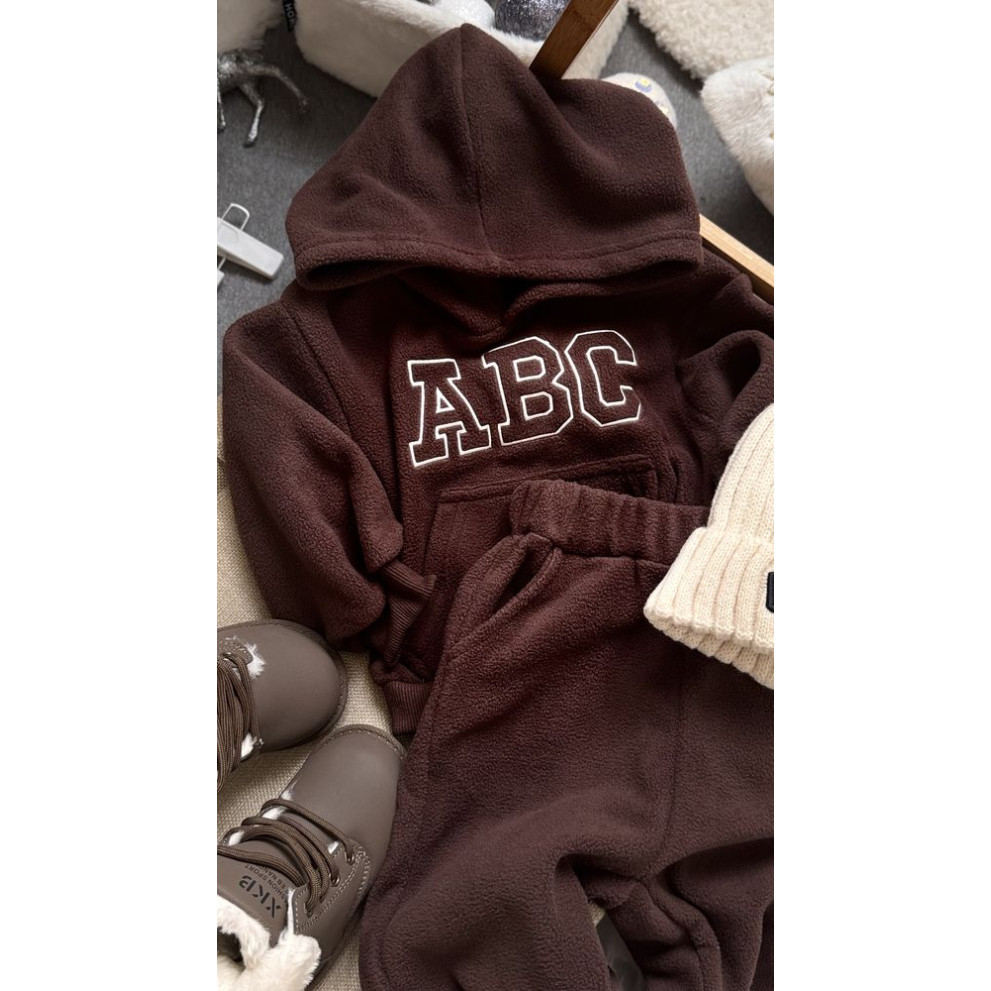 Костюм теплий флісовий Abc коричневий 10931