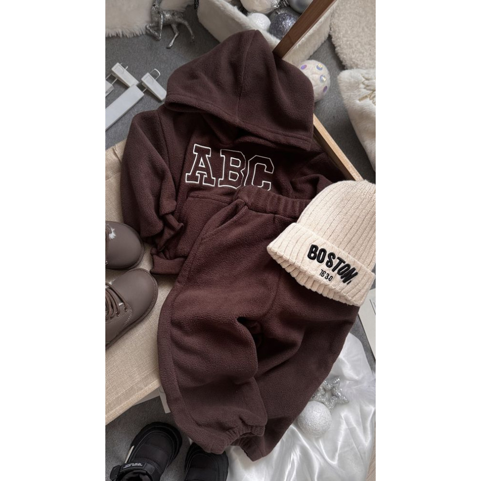 Костюм теплий флісовий Abc коричневий 10931