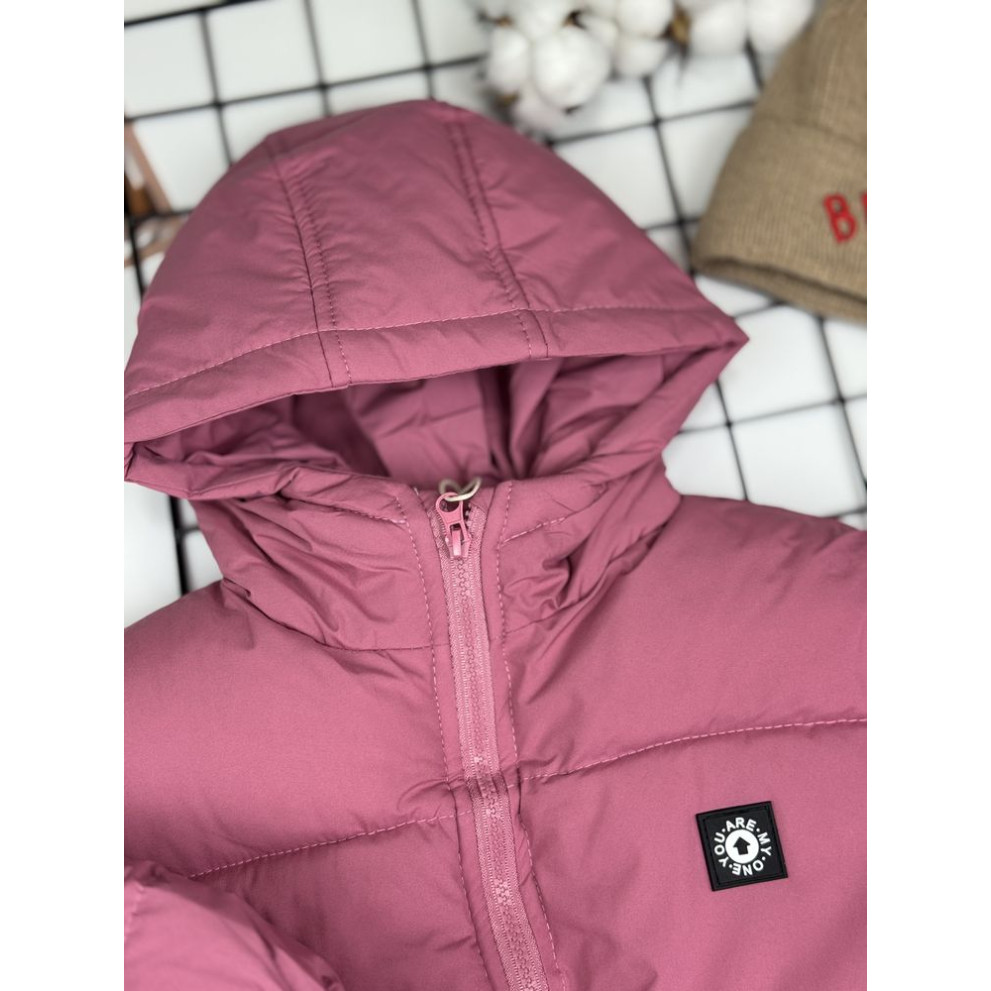 Куртка єврозима для дівчинки колір рожевий 10936