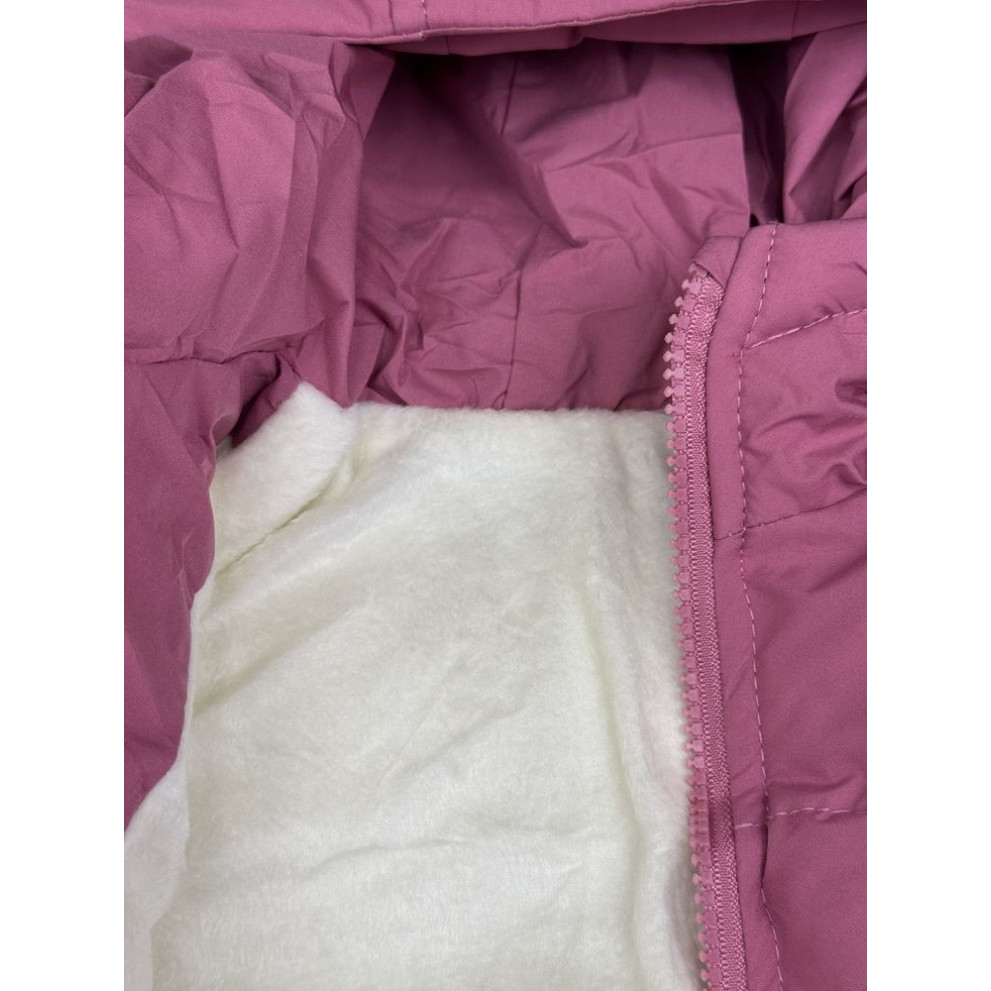 Куртка єврозима для дівчинки колір рожевий 10936