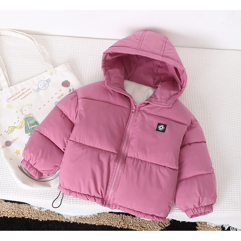 Куртка єврозима для дівчинки колір рожевий 10936