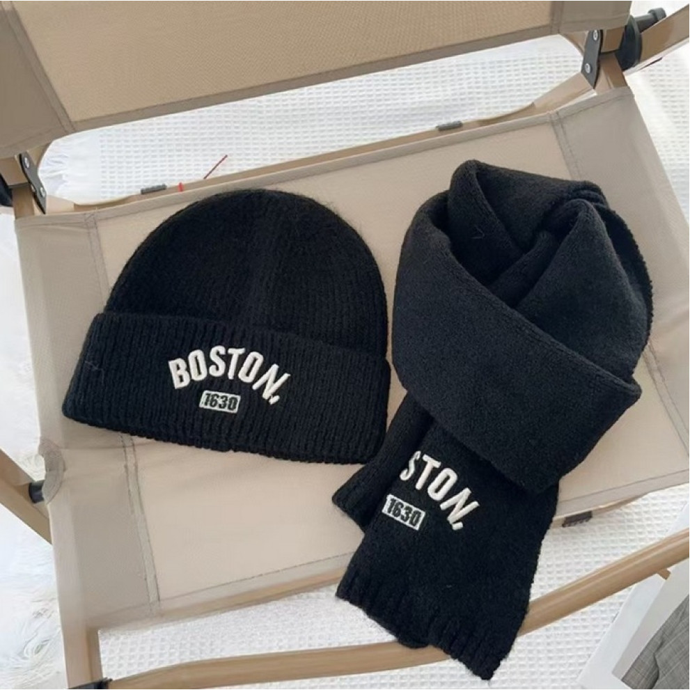 Комплект дитячий шапка і шарф Boston колір чорний 10940