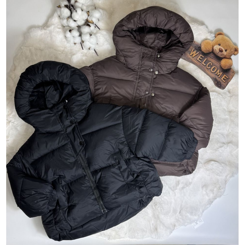 Стильна курточка для дівчинки колір шоколад 10951