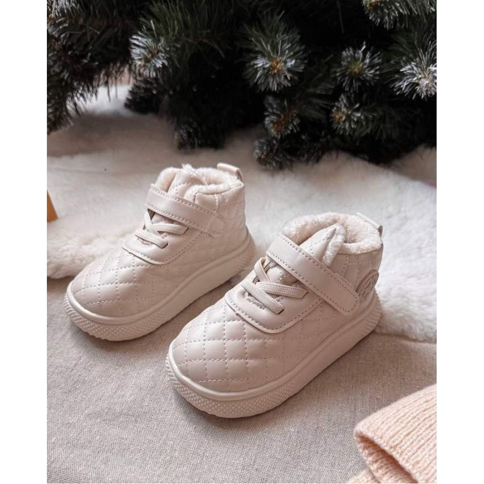 Дитячі черевики колір світлий молочний 10955