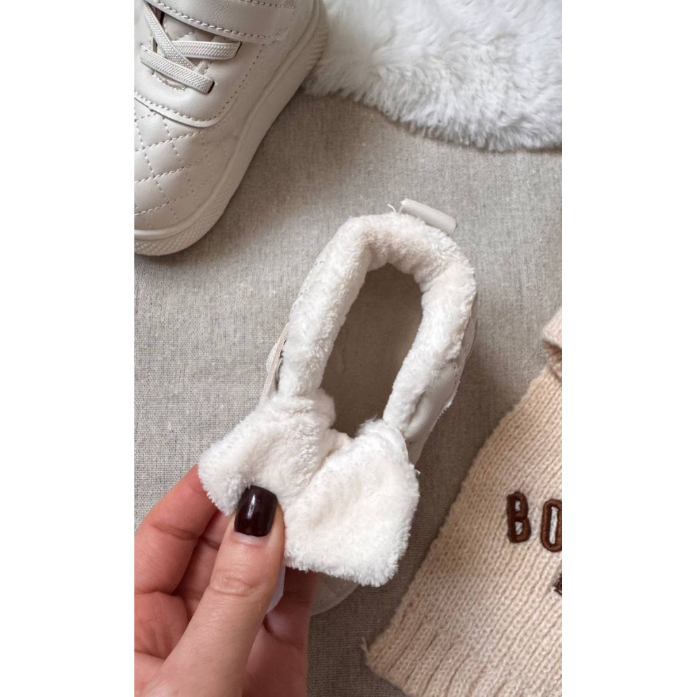 Дитячі черевики колір світлий молочний 10955