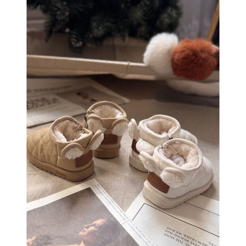 Зимові дитячі черевички з милими вушкам 10959