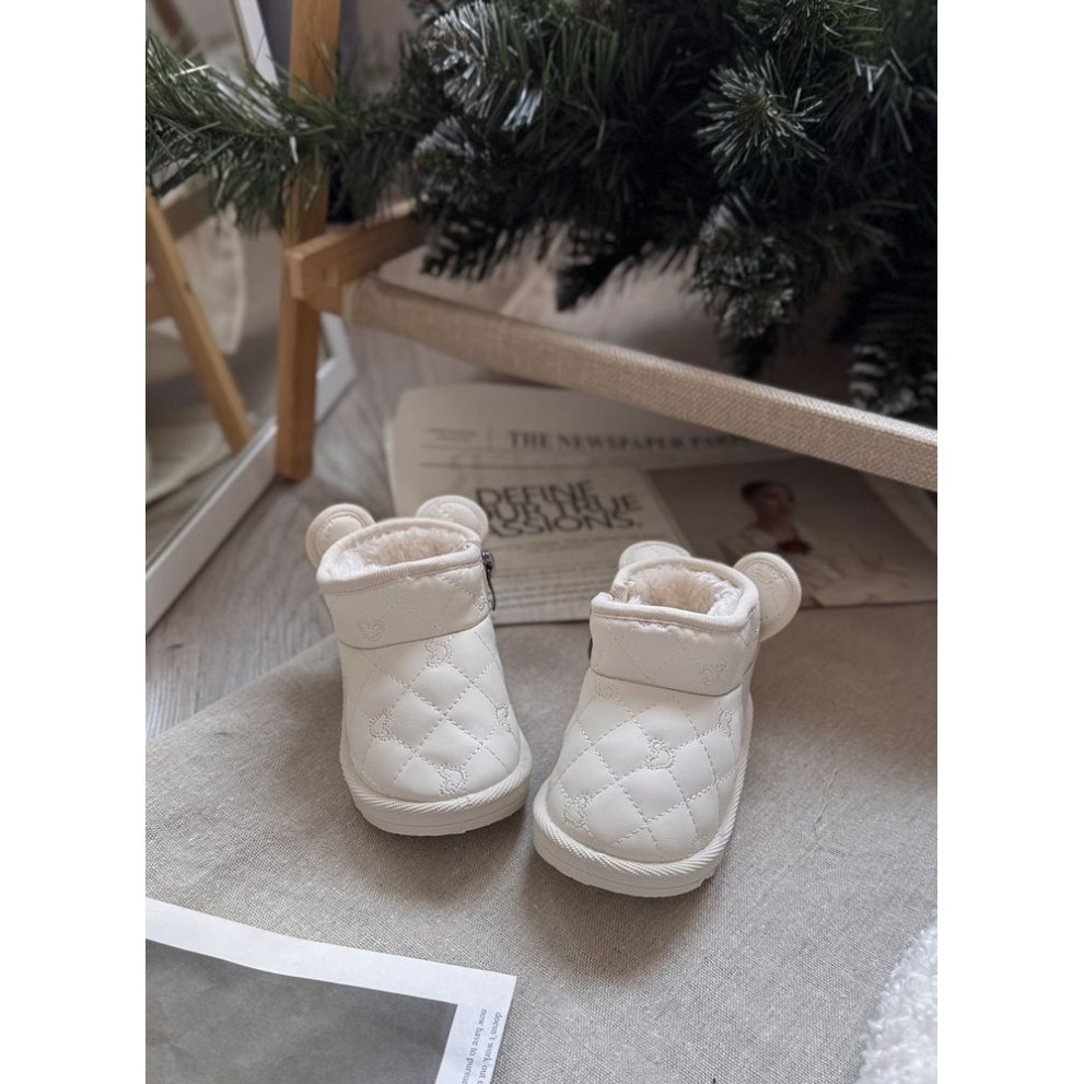 Зимові дитячі черевички з милими вушкам 10959