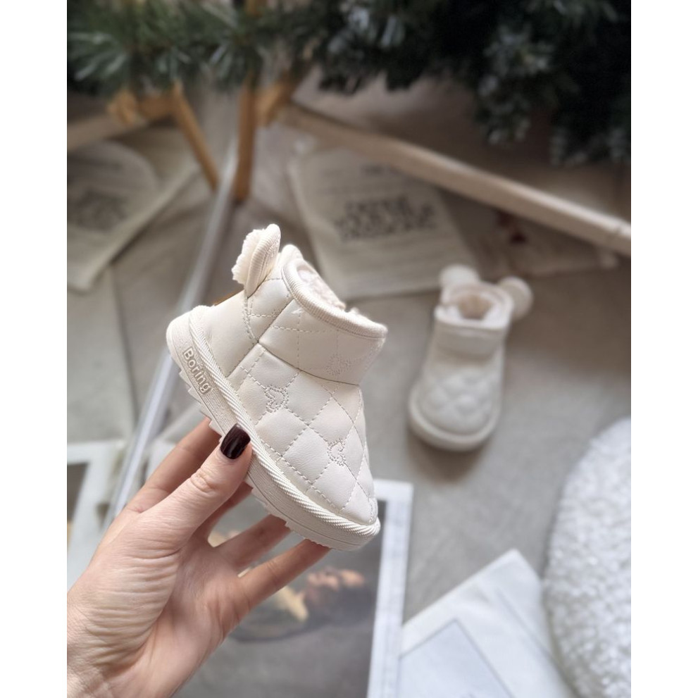 Зимові дитячі черевички з милими вушкам 10959