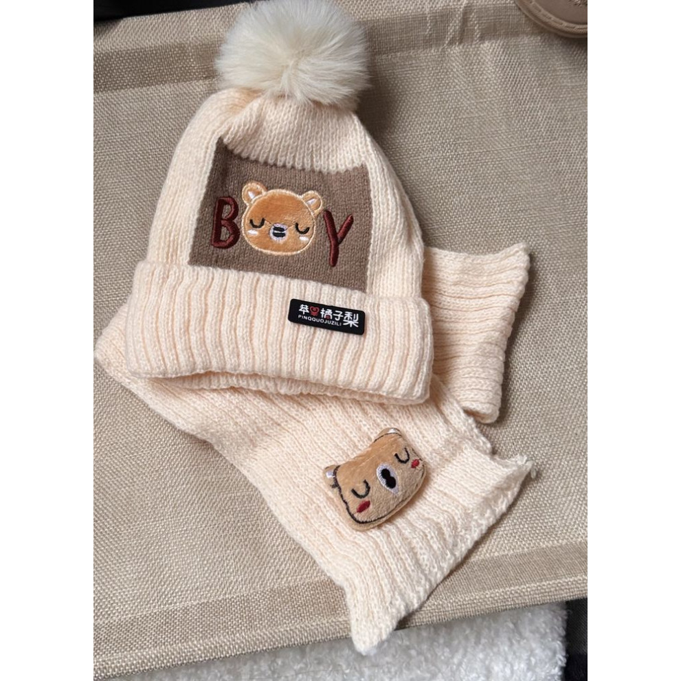 Шапка і шарф комплект зимовий Boy 10971