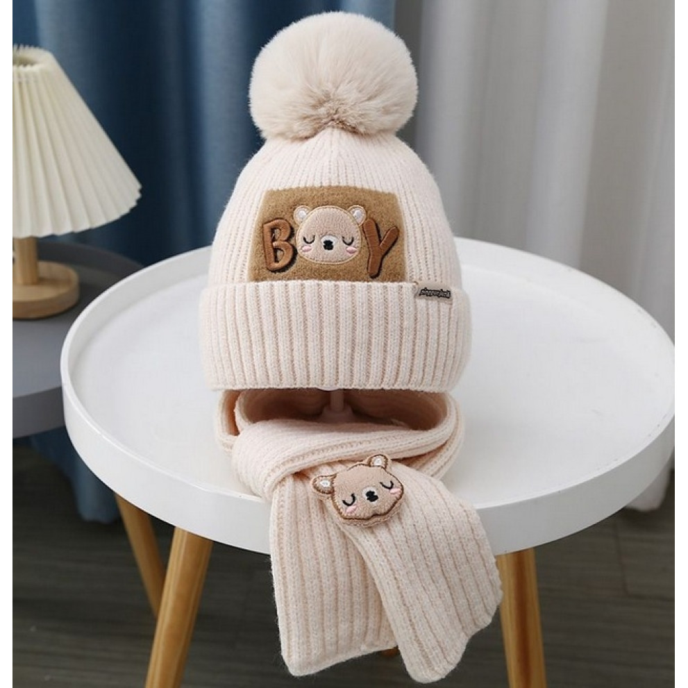 Шапка і шарф комплект зимовий Boy 10971