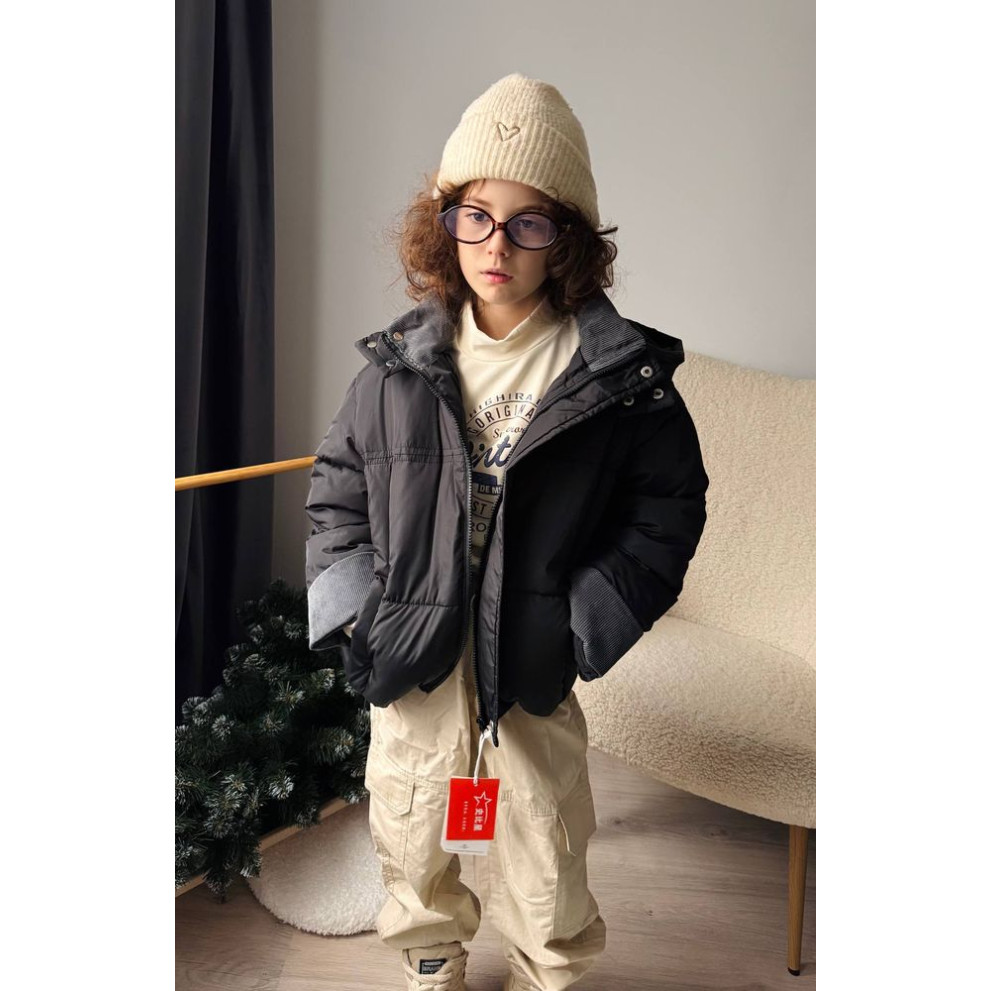 Курточка для хлопчика демісезонна колір чорний 10972