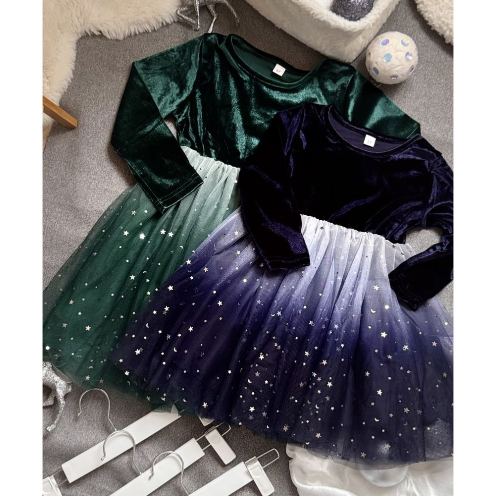 Нарядна сукня для дівчинки  з градієнтом колір синій 10980