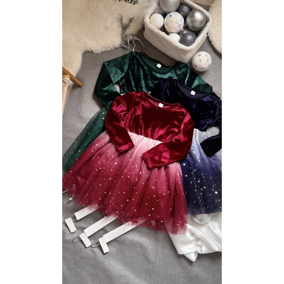 Нарядна сукня для дівчинки  з градієнтом колір синій 10980