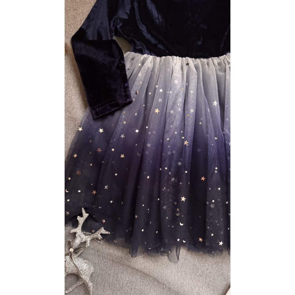 Нарядна сукня для дівчинки  з градієнтом колір синій 10980