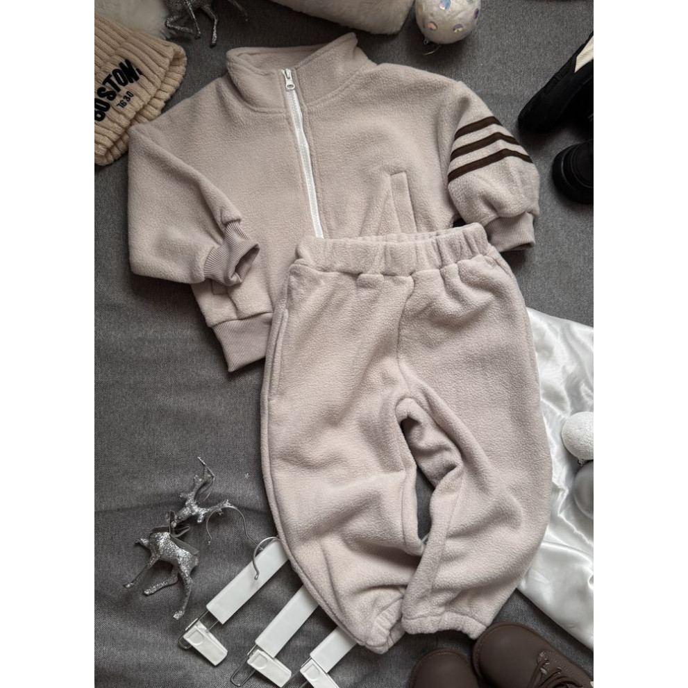 Костюм утеплений спортивний для хлопчика колір беж 10985