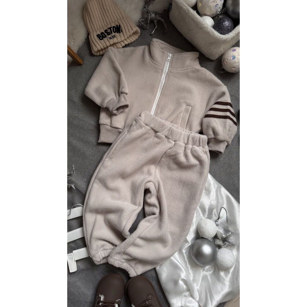 Костюм утеплений спортивний для хлопчика колір беж 10985