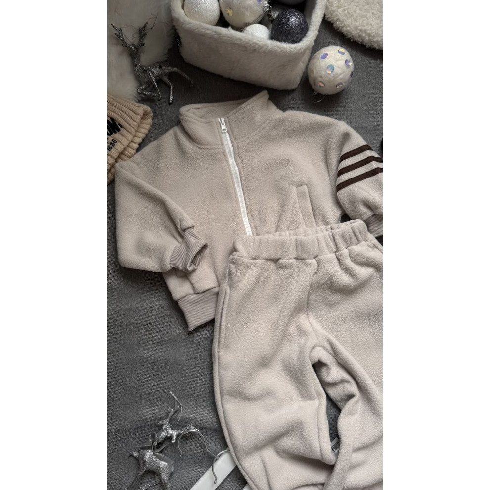 Костюм утеплений спортивний для хлопчика колір беж 10985