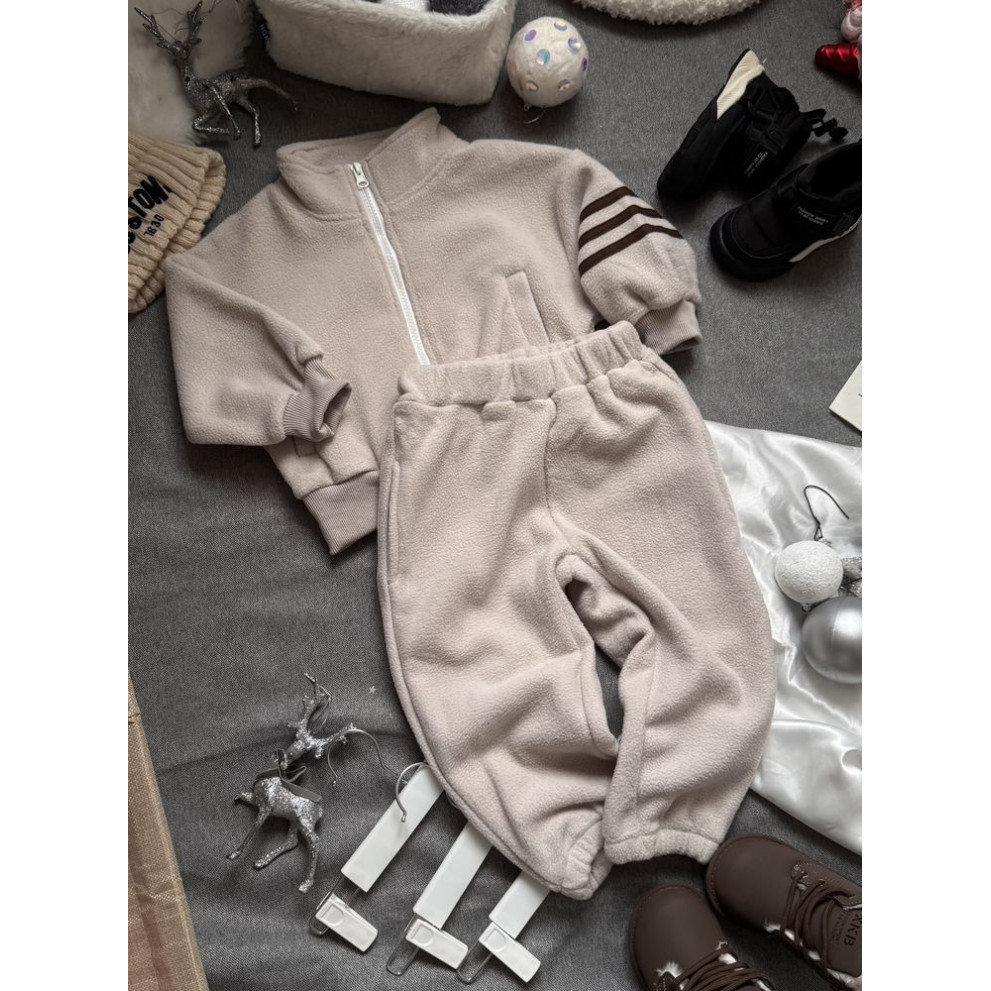 Костюм утеплений спортивний для хлопчика колір беж 10985