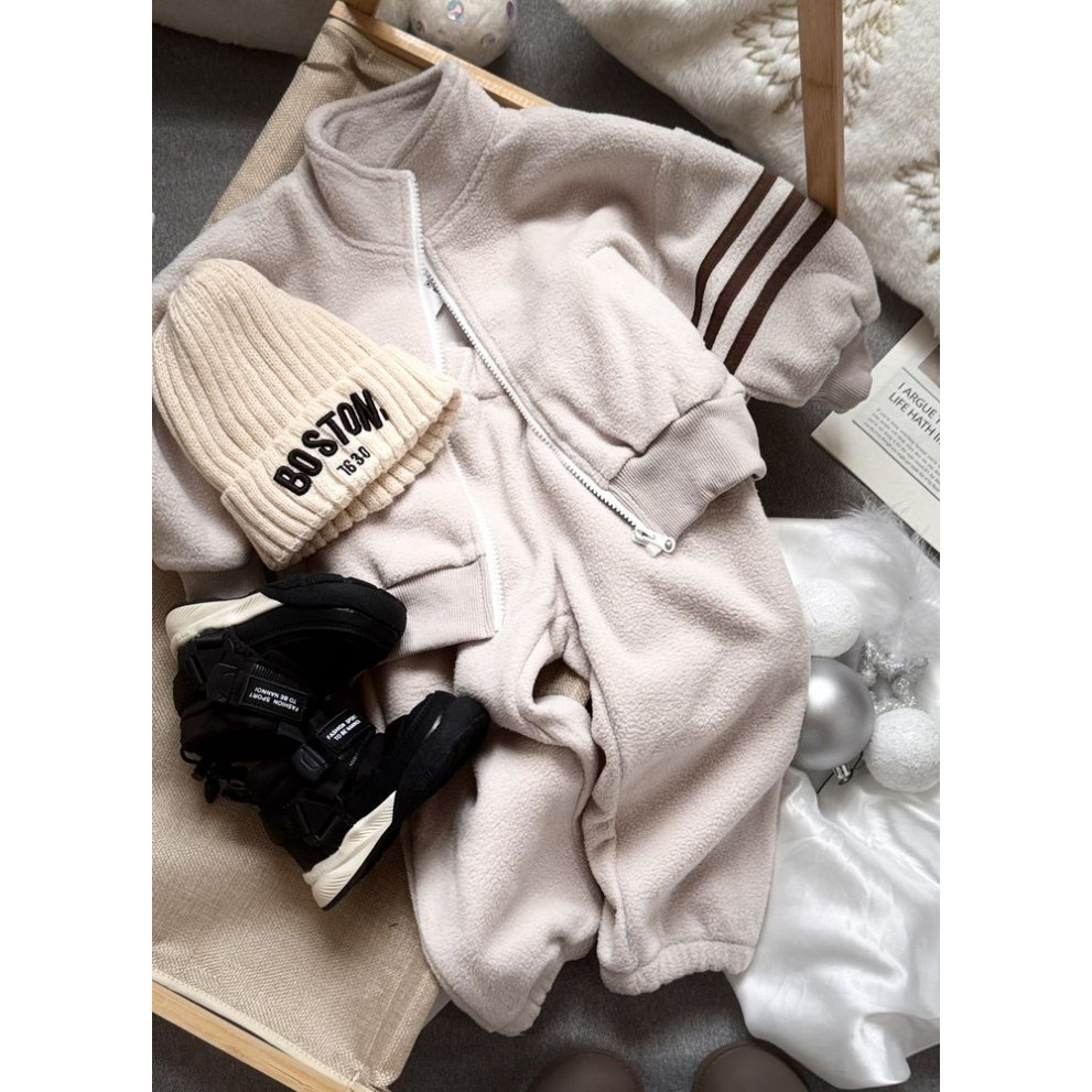 Костюм утеплений спортивний для хлопчика колір беж 10985