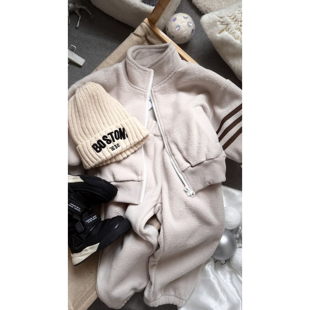 Костюм утеплений спортивний для хлопчика колір беж 10985