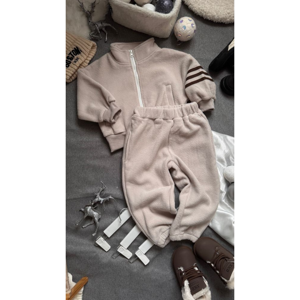 Костюм утеплений спортивний для хлопчика колір беж 10985